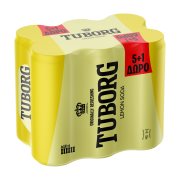 TUBORG Σόδα με Λεμόνι Χωρίς ζάχαρη 5x330ml +1 Δώρο