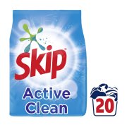 SKIP Active Clean Απορρυπαντικό Πλυντηρίου Ρούχων Σκόνη 20 πλύσεις