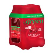 GREEN Βυσσινάδα με Ανθρακικό με Στέβια Χωρίς προσθήκη ζάχαρης 4x330ml