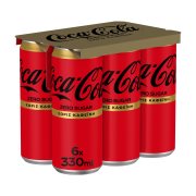 COCA COLA Zero Αναψυκτικό xωρίς Kαφεΐνη Χωρίς ζάχαρη 6x330ml