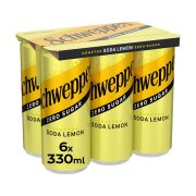 SCHWEPPES Σόδα με Λεμόνι Χωρίς ζάχαρη 6x330ml