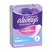ALWAYS Discreet Σερβιέτες Ακράτειας Long 10τεμ