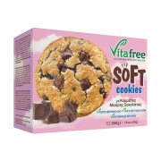 VITAFREE Soft Cookies Μπισκότα με Κομμάτια Μαύρης Σοκολάτας 260gr