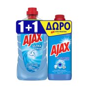 AJAX Ultra Καθαριστικό Υγρό Γενικής Χρήσης Κανονικό Vegan 1lt +AJAX Απολυμαντικό Clean Fresh 650ml Δώρο AJAX Ultra Καθαριστικό Υγρό Γενικής Χρήσης Κανονικό Vegan 1lt +AJAX Απολυμαντικό Clean Fresh 650ml Δώρο