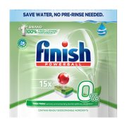 FINISH All In 1 Απορρυπαντικό Πλυντηρίου Πιάτων Ταμπλέτες 0% 15τεμ