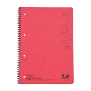 GLOBUS Τετράδιο Σπιράλ Α4 2 Θεμάτων Κόκκινο