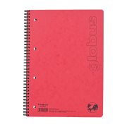 GLOBUS Τετράδιο Σπιράλ Α4 3 Θεμάτων Κόκκινο