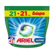 ARIEL Allin1 Pods Απορρυπαντικό Πλυντηρίου Ρούχων Alpine 21 κάψουλες +21 Δώρο