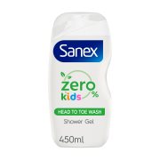 SANEX Σαμπουάν & Αφρόλουτρο Zero 0% Kids Vegan 450ml
