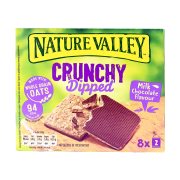 NATURE VALLEY Μπάρες Δημητριακών Crunchy Dipped με Σοκολάτα Γάλακτος 8x20gr