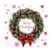 Χαρτοπετσέτες Χριστουγεννιάτικες Merry Xmas 3φύλλων 33x33cm 20τεμ 85gr