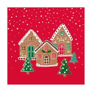 Χαρτοπετσέτες Χριστουγεννιάτικες Gingerhouse 3φύλλων 33x33cm 20τεμ 85gr