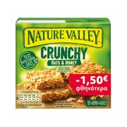 NATURE VALLEY Crunchy Μπάρες Δημητριακών Μούσλι με Μέλι 6x42gr