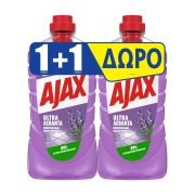 AJAX Ultra Καθαριστικό Υγρό Πατώματος Λεβάντα 1lt +1 Δώρο