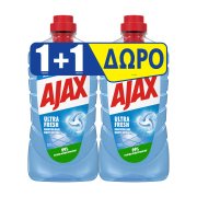 AJAX Ultra Καθαριστικό Υγρό Πατώματος Fresh 1lt +1 Δώρο