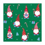 Χαρτοπετσέτες Χριστουγεννιάτικες Πράσινες Νάνοι 33X33cm 3 Φύλλων 20τεμ 85g