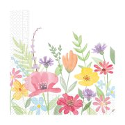 DECORATA Χαρτοπετσέτες Λουλούδια 33x33 20τεμ 85g