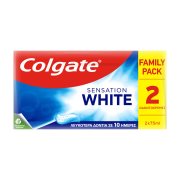 COLGATE Sensation White Οδοντόκρεμα με Μικροκρυστάλλους 2x75ml