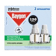 BAYGON Εντομοαπωθητικό Υγρό 120 Νύχτες ανταλλακτικό 2X36ml 