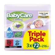 BABYCARE Calming Μωρομάντιλα με Εκχυλίσματα Λεβάντας & Βαμβακιού 3x72τεμ 