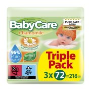 BABYCARE Μωρομάντιλα Χαμομήλι 3x72τεμ