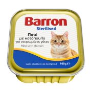 BARRON Sterilised Υγρή Τροφή Πατέ με Κοτόπουλο για Στειρωμένες Γάτες 100g