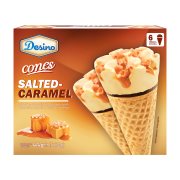 DESINO Cones Παγωτό Χωνάκι Salted Caramel 6τεμ 444g (720ml)