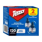 TEZA Liquid Solution Εντομοαπωθητικό Υγρό Ανταλλακτικό για 120 Νύχτες 2X50ml 