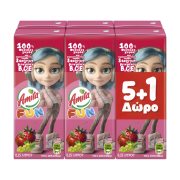 AMITA Fun Φυσικός Χυμός Φράουλα Σταφύλι Μήλο 5x250ml +1Δώρο