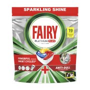 FAIRY Platinum Plus Απορρυπαντικό Πλυντηρίου Πιάτων Ταμπλέτες Anti-Dull 19τεμ