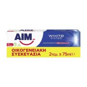 AIM Οδοντόκρεμα White System 2x75ml