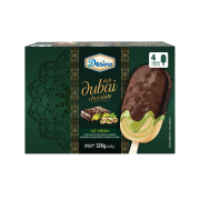 DESINO Παγωτό Ξυλάκι με γεύση Pistachio & Καραμέλα Dubai Style Chocolate 4τεμ 320g (400ml)