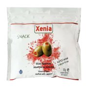 Ελιές Πράσινες XENIA Snack γεμιστές με Πιπεριά χωρίς Άλμη 50g