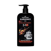 PAPOUTSANIS Karavaki Men Αφρόλουτρο 3σε1 Volcanic Αντλία 550ml