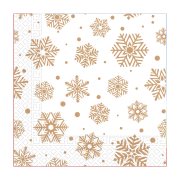 DECORATA Χαρτοπετσέτες Χριστουγεννιάτικες Λευκές Trees & Snowflakes 3φύλλων 33x33cm 20τεμ 85g