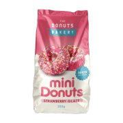THE DONUTS BAKERY Μίνι Ντόνατς με Επικάλυψη Φράουλα 200g