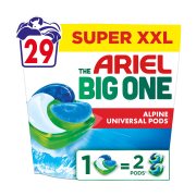 ARIEL Pods Big One Απορρυπαντικό Πλυντηρίου Ρούχων Alpine 29 κάψουλες