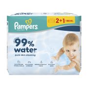PAMPERS 99% Water Μωρομάντιλα 2x60τεμ +1 Δώρο