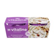 ΔΕΛΤΑ Vitaline Επιδόρπιο Γιαουρτιού με Καρύδα & Μούσλι Χωρίς προσθήκη ζάχαρης 2x170g