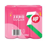 7UP Zero Γκαζόζα με γεύση Pink Lemonade Χωρίς ζάχαρη 6x330ml