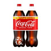 COCA-COLA Original Taste 2x1,5lt τα 400ml Δώρο