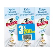 ADORO Κρέμα Γάλακτος Light 15% 3x200ml