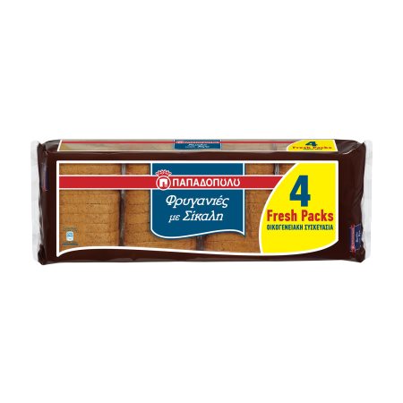 ΠΑΠΑΔΟΠΟΥΛΟΥ Φρυγανιές με Σίκαλη Vegan 4x80g