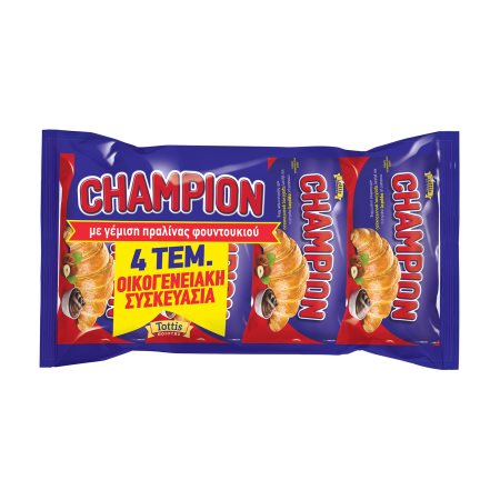 CHAMPION Κρουασάν με γέμιση Πραλίνας Φουντουκιού 4x70g