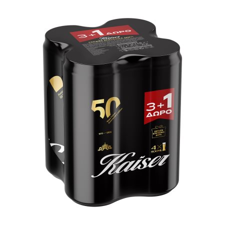 KAISER Μπίρα Pilsner 3x500ml +1 Δώρο