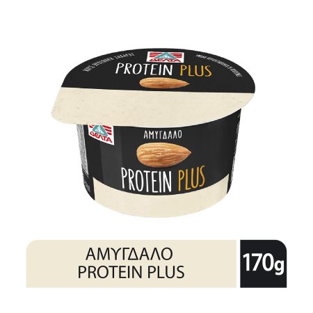 ΔΕΛΤΑ Protein Plus Επιδόρπιο Φυτικό Αμυγδάλου Vegan Χωρίς λακτόζη Χωρίς προσθήκη ζάχαρης 170gr