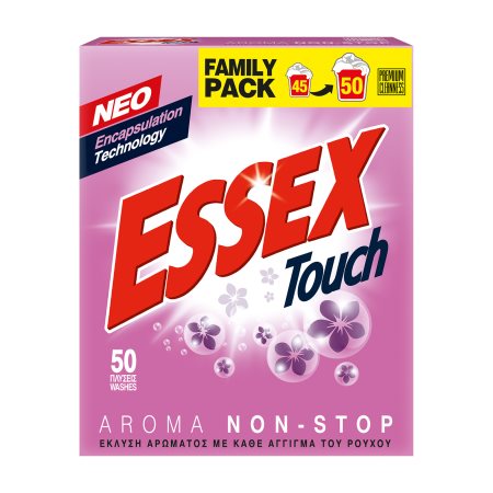 ESSEX Touch Απορρυπαντικό Πλυντηρίου Ρούχων Σκόνη 50 πλύσεις