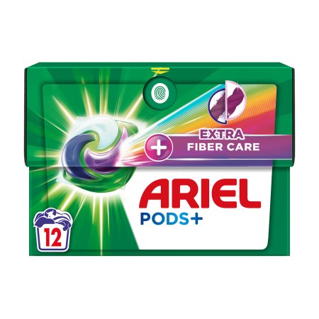 ARIEL Pods+ Απορρυπαντικό Πλυντηρίου Ρούχων Extra Fiber Care 12 κάψουλες