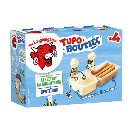 Τυρί Κρέμα LA VACHE QUI RIT Τυροβουτιές με Κριτσινάκια 140g