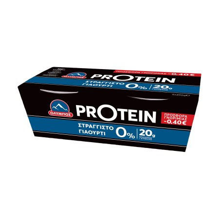 ΟΛΥΜΠΟΣ Protein Γιαούρτι Στραγγιστό 0% 2x200g 